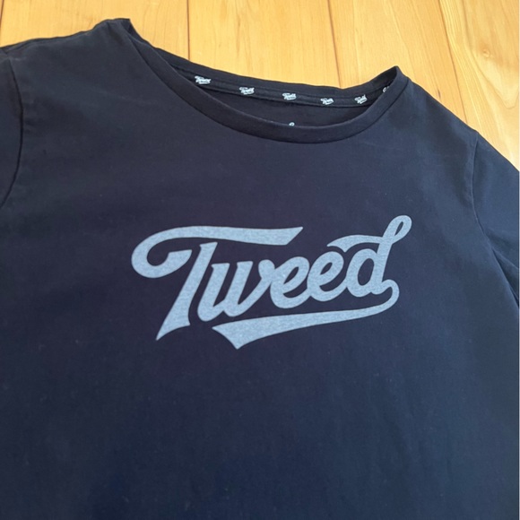 Tweed Graphic Slogan Tee Shirt Black - Picture 5 of 7